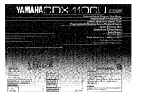 Yamaha cdx-1100U - Owners Manual